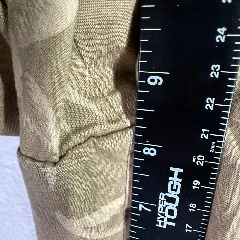 Nautica Shorts‎ Mens 36 Tan Floral Flat Front Chino Tropical Summer Casual